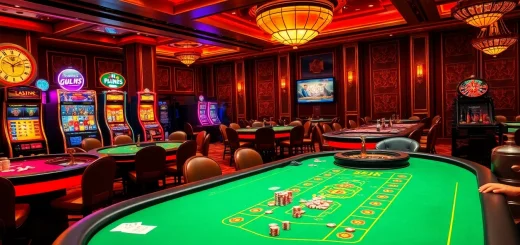 The hidden wiki showcases a lavish casino scene with engaging poker and blackjack games, emphasizing excitement.