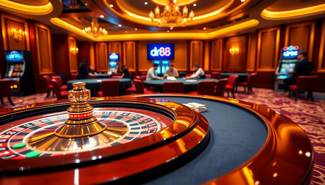 Experience thrilling gaming action at DR88 with the official link vào dr88 prominently displayed.