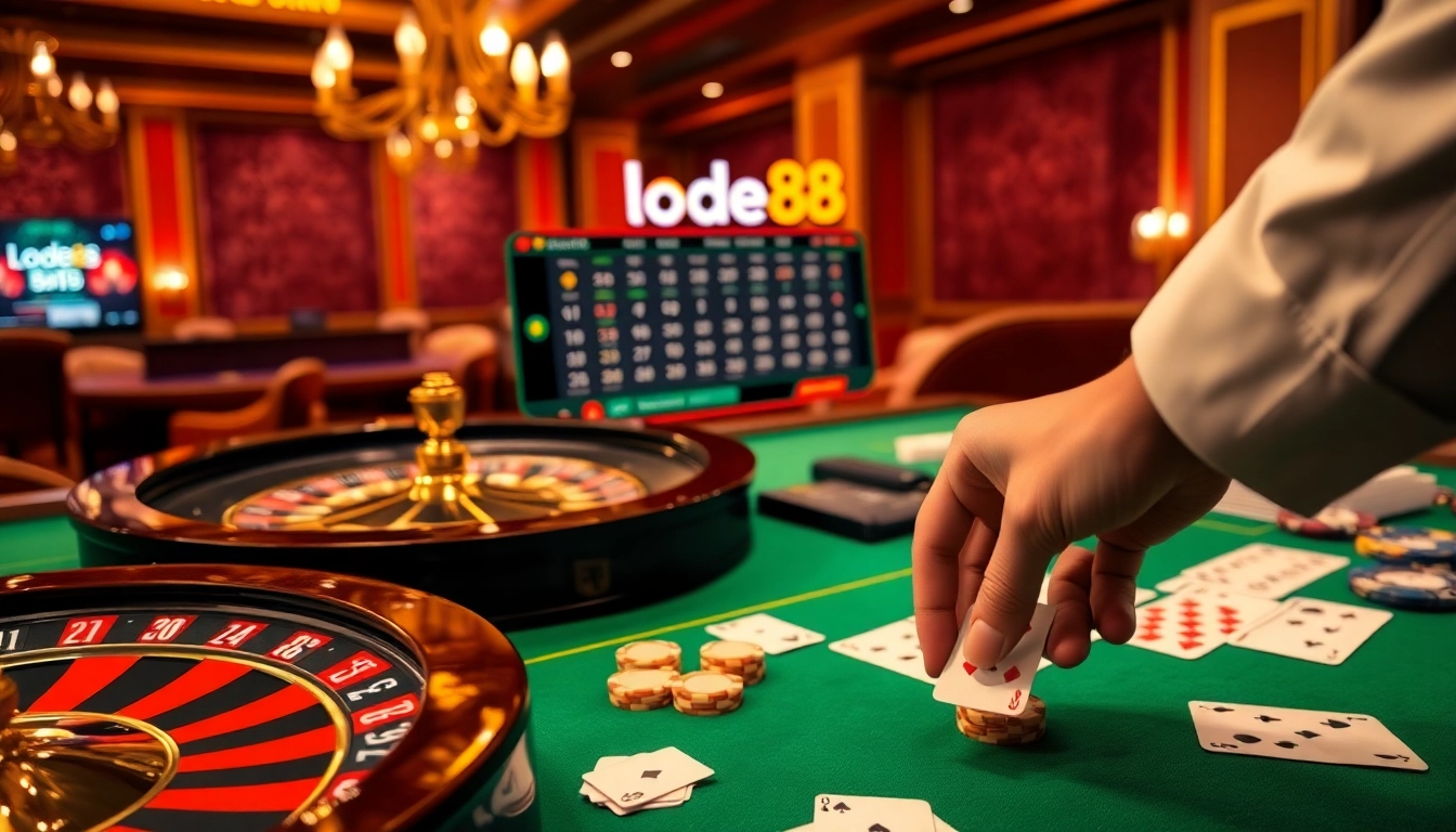 Place your bets on lode88 at a luxurious online casino table filled with excitement.