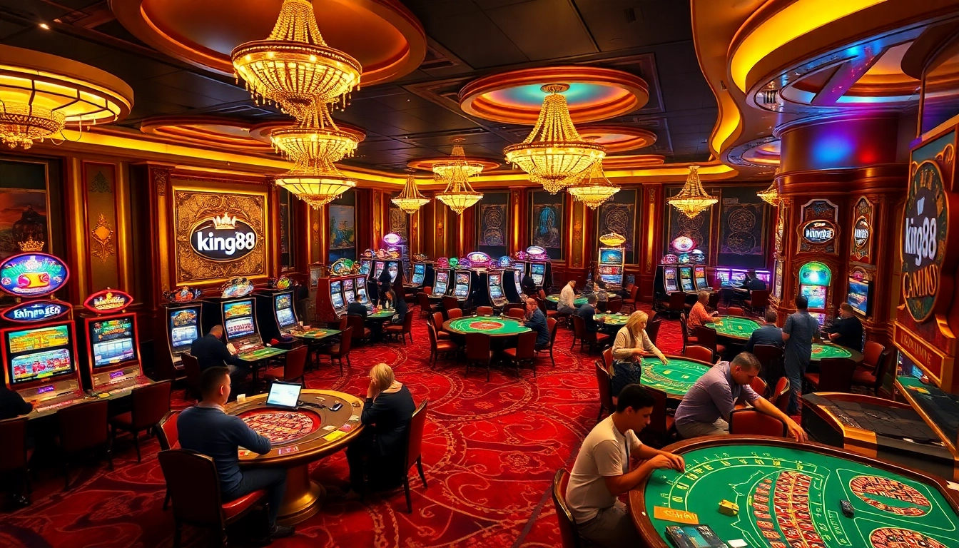 Experience the vibrant excitement of king88 casino gaming with lively tables and luxurious ambiance.