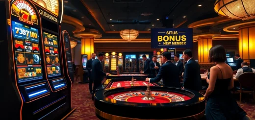Exciting scene showcasing players engaging at a casino table, emphasizing situs bonus new member promotions.