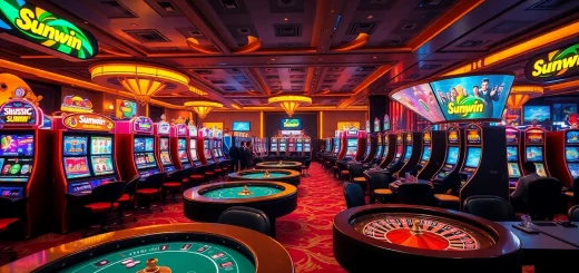 Sunwin offers an exciting casino experience with vibrant slot machines and enthusiastic players.
