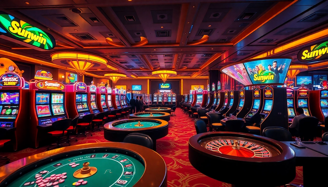 Sunwin offers an exciting casino experience with vibrant slot machines and enthusiastic players.