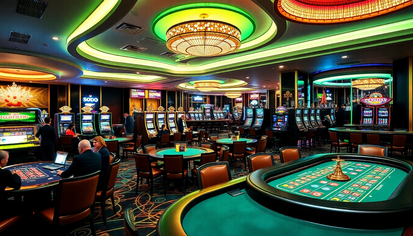 Experience thrilling gameplay at SODO CASINO with vibrant tables and exciting slot machines.