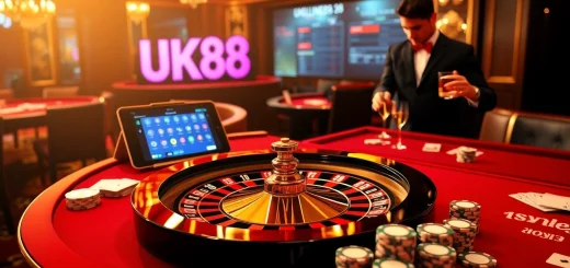 Play and win at UK88 casino with vibrant tables and exciting games in luxurious settings.