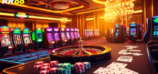 Experience thrilling gaming at https://rr88.auction/ with vibrant casino elements and a luxurious atmosphere.
