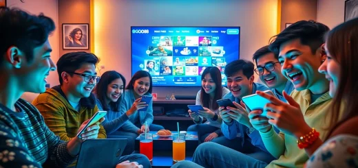 GO88 gaming platform showcased with friends enjoying a lively gaming session.
