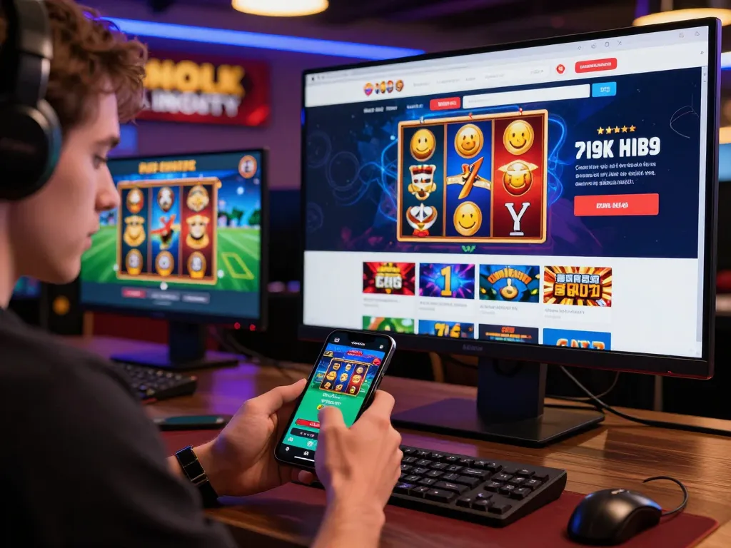 Engaged user exploring bl555 online gambling platform with exciting betting options.