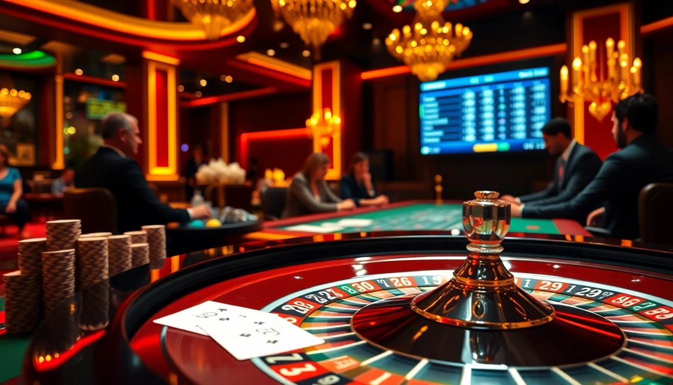 High-stakes players engaging at a roulette table with 28 BET prominently featured.