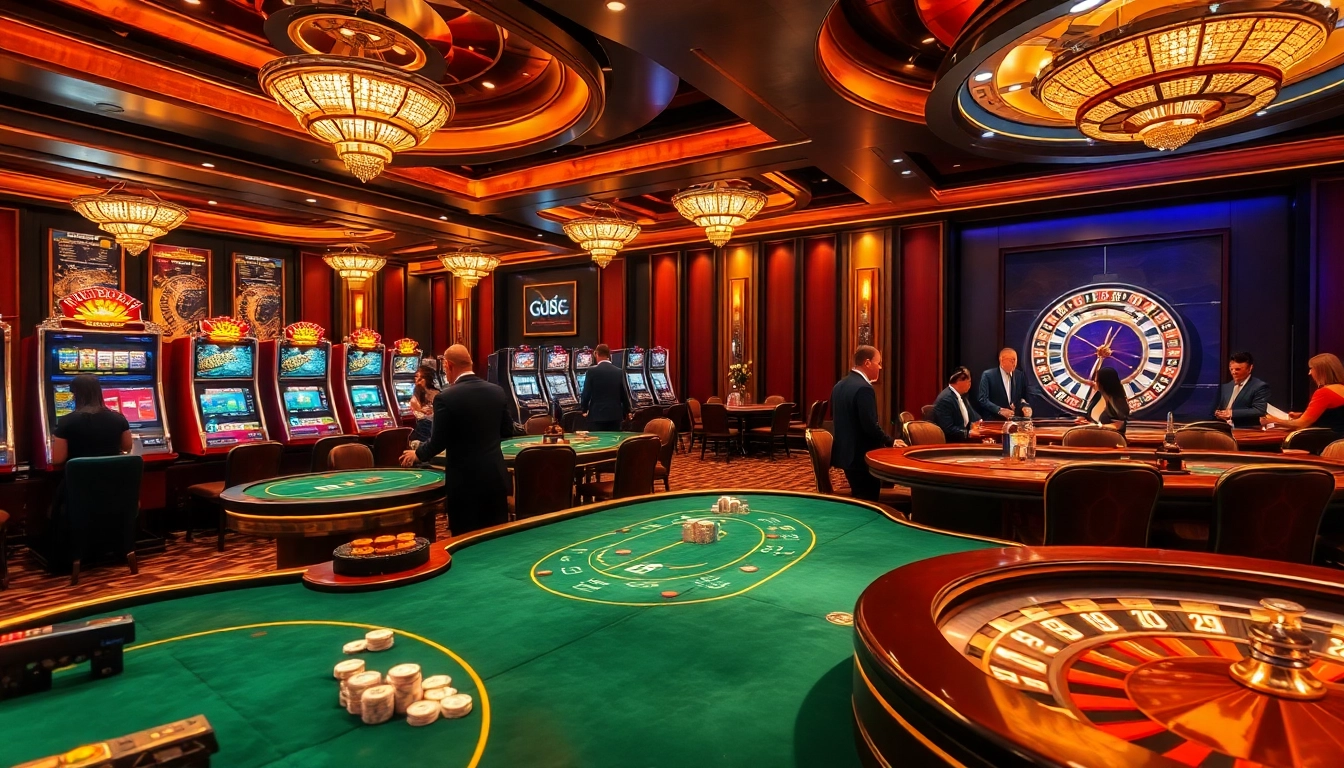 Experience the excitement of kp88 gambling with vibrant casino tables and professional dealers.
