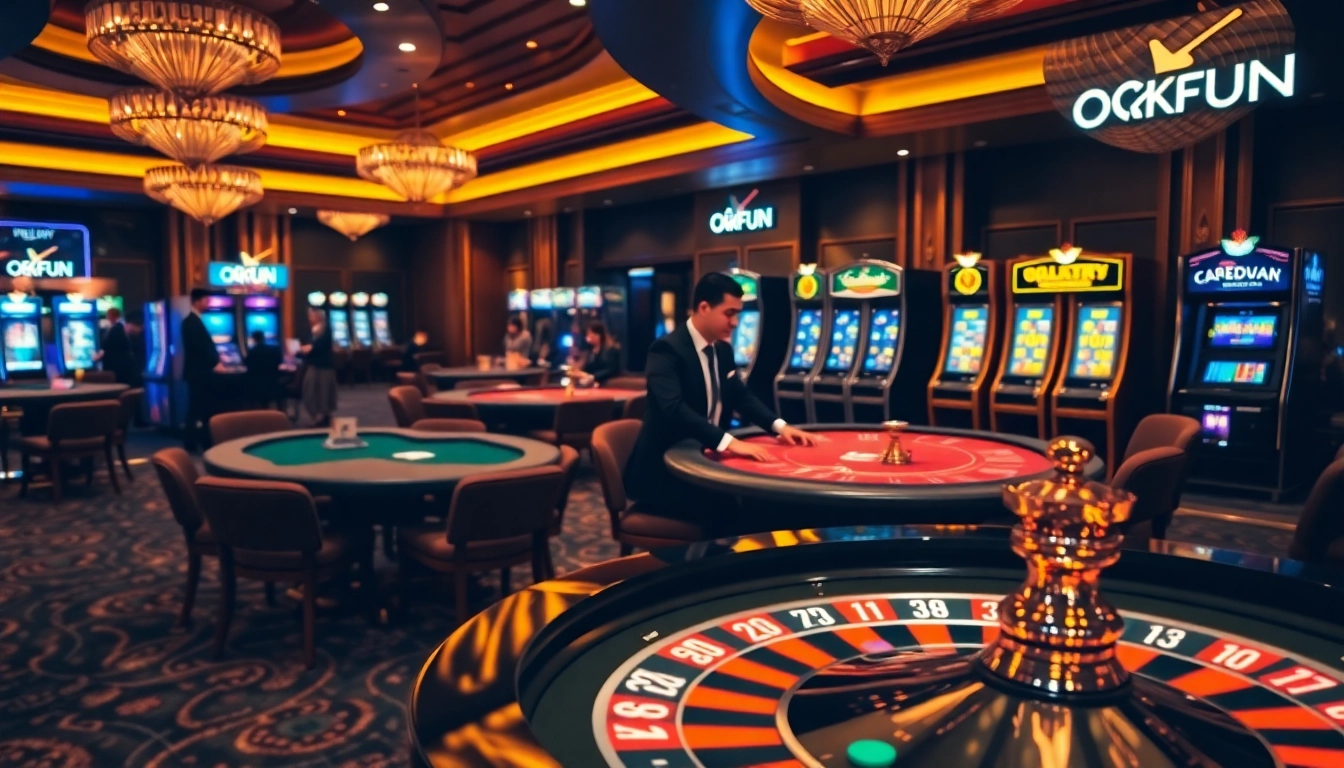 Experience the excitement at OKFUN casino with thrilling games and vibrant atmosphere.