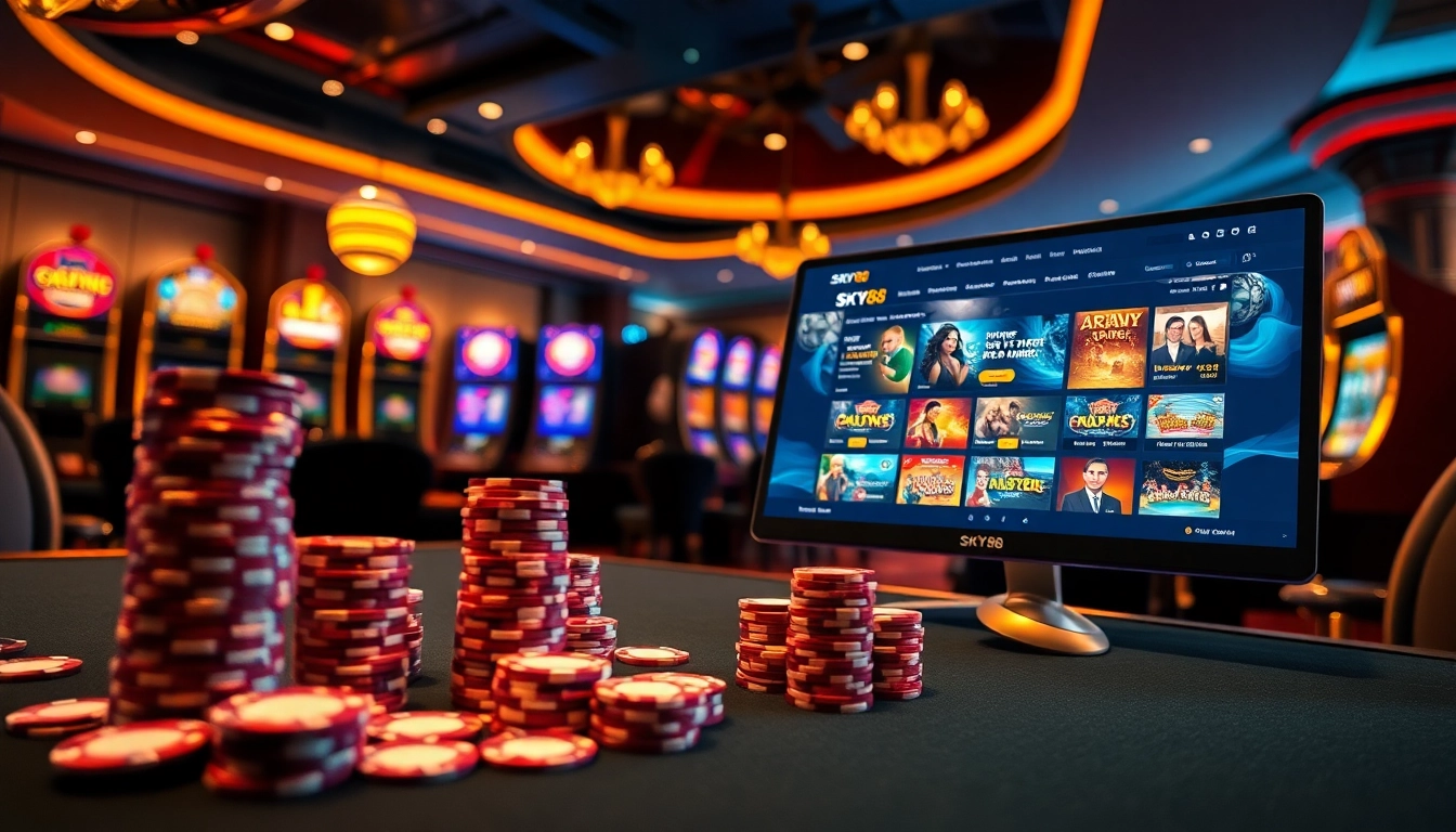Placing bets at the interactive SKY88 casino platform, a top link vào sky88 for online gaming.