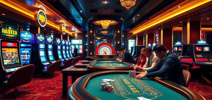 A thrilling gaming experience at tại uu88 with luxury casino tables and vibrant slots.