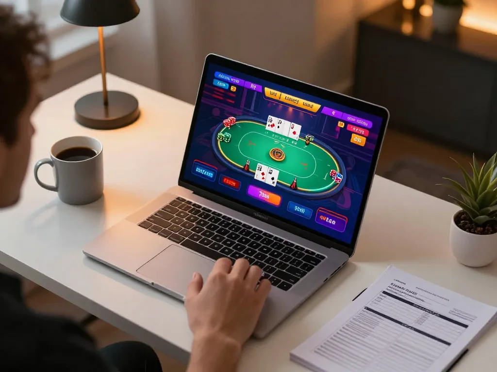 Engage in strategic poker gameplay at https://sc88.games/ during a cozy home environment with focused atmosphere.