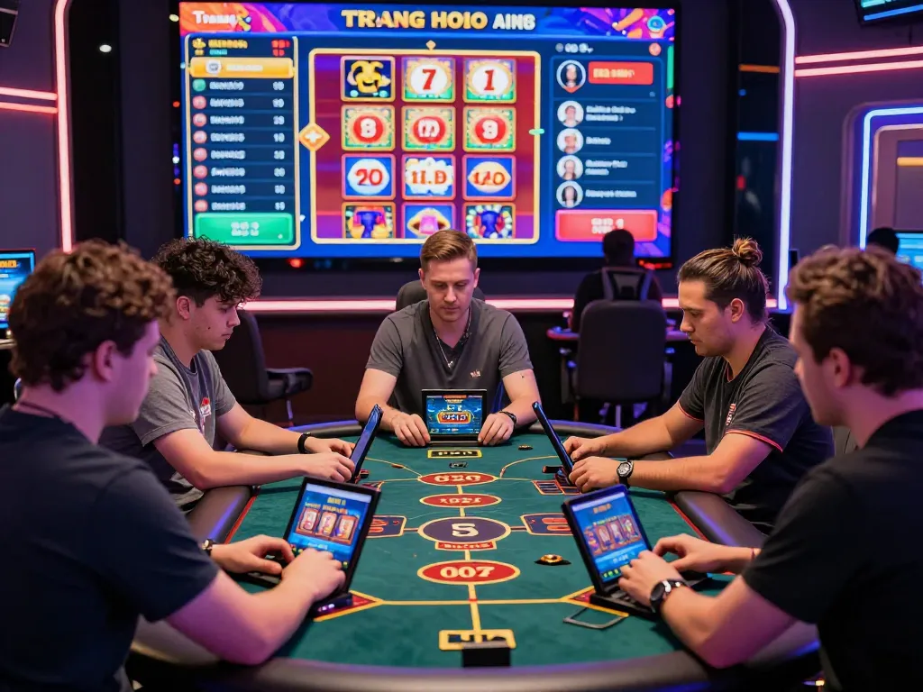 Players engaging with Trang chủ 79KING online casino games on mobile devices