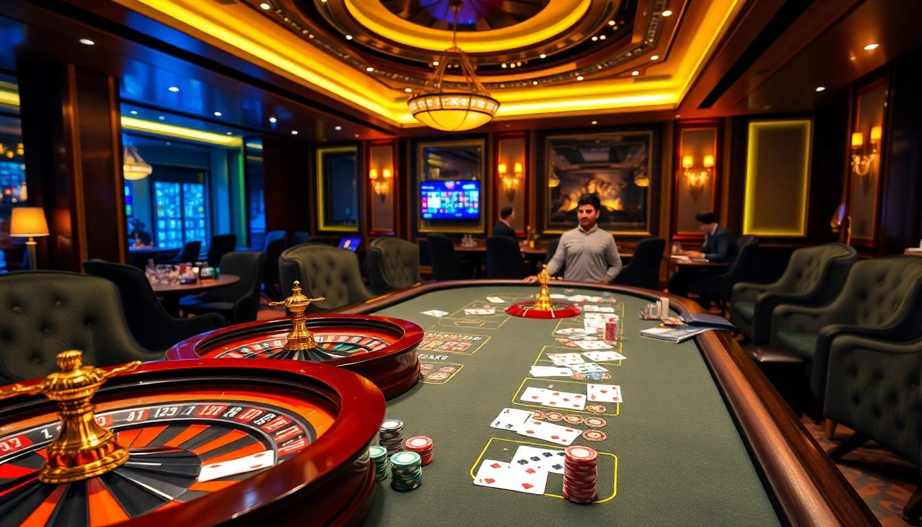 Experience the excitement of gambling at https://new88.gold/ with vibrant casino scenes featuring dynamic gameplay.