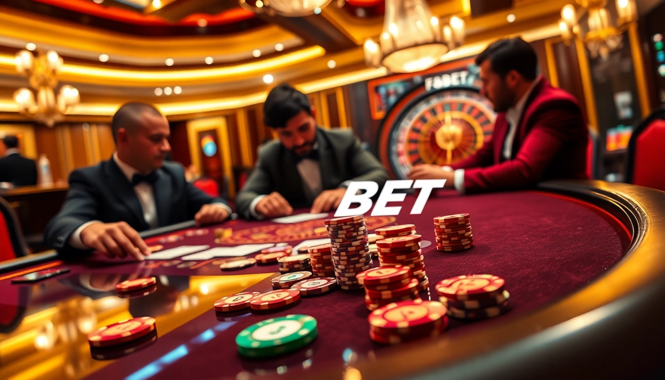 Experience the excitement of F8BET with vibrant poker tables and thrilling casino games.