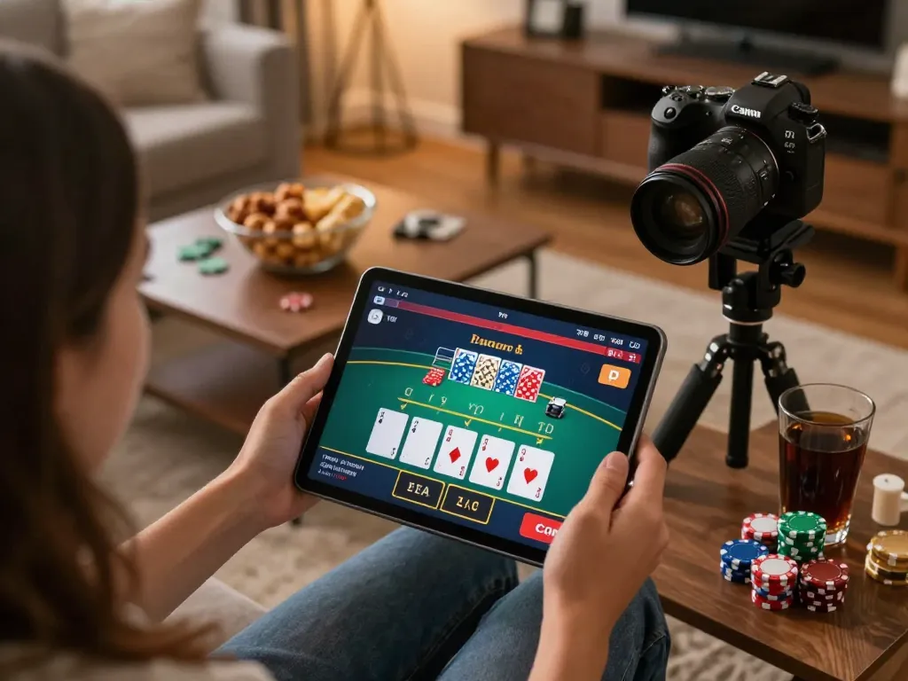 Experience immersive gameplay with Fun88 at home while strategizing blackjack bets.