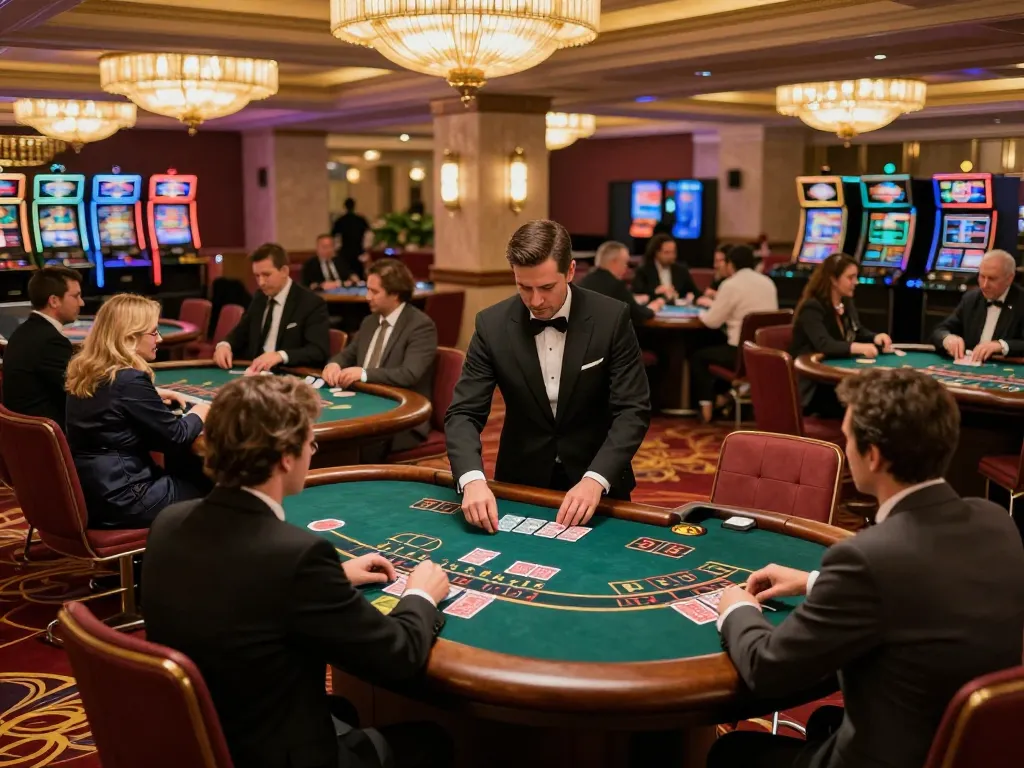 Players engaging in a thrilling blackjack game at go88 casino, showcasing strategy and excitement.