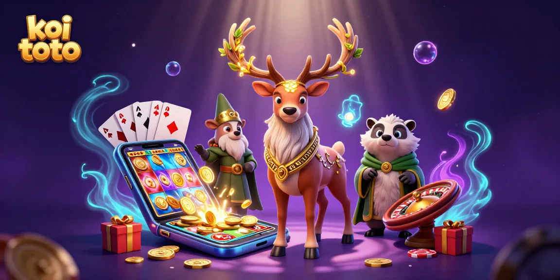 Engage in vibrant koi toto gaming with animated characters and immersive casino elements.