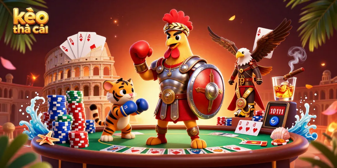 Experience the thrill of kèo nhà cái with energetic 3D characters and dynamic poker action.