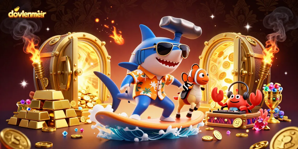 Engage with dovbenmeir's vibrant casino scene featuring animated characters and dynamic gambling elements.