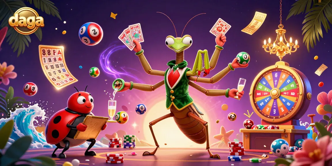 Experience exciting gambling action at daga with a dynamic scene of characters and vibrant game elements.