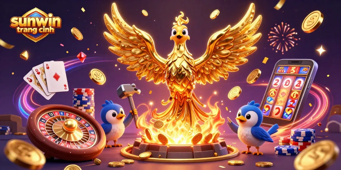 Spin the reels at sunwin trang chính with golden phoenix and exciting casino elements.