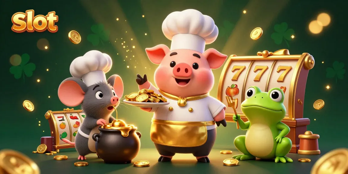 Menangkan slot dengan karakter lucu seperti babi juru masak dan koin emas berkilauan.